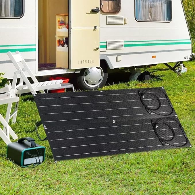 600 Watt Flexible Solar Panel for RV, 2 × 300 Watt 12 Volt Solar Power Panel Kit Photovoltaic Module Monocrystalline Solar Panels for Camping Off Grid Car Battery Charging Boat