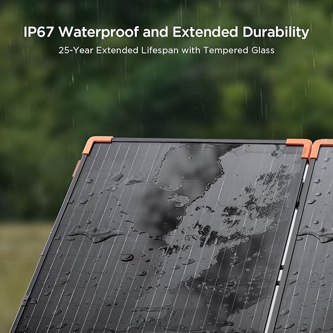 200 watt Portable Solar Panel with 20A PWM Controller,RV Essentials,19V Foldable Solar Charger for Power Station&12V Batteries,23.5% High Efficiency IP68 Waterproof 4 Kickstands for Camping RV Trip