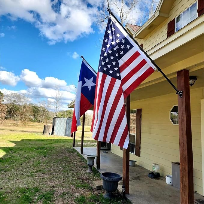 American US Flag 5x8 FT 100% Made in The USA- Heavy Duty Vibrant Colors Double Sided United States Flag with 3 Brass Grommets for Home/Company/Indoor Outdoor Decoration (FMAA Certified)