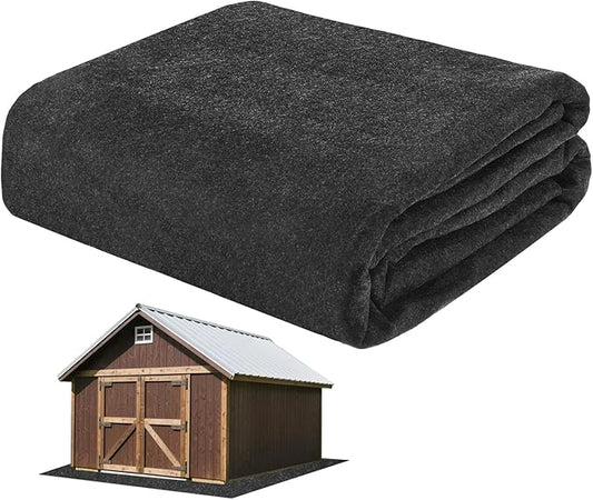 Outdoor Storage Shed Mat, 12.2 x 10.2 FT Garage Floor Mats with Reusable, Washable, Non Slip, Durable for Protects Garage Floors/Driveways/Entrance Doors/Deck [Gray]
