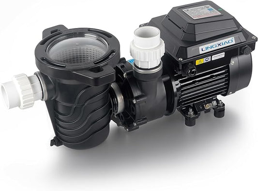 Above Ground Variable Speed Pool Pum 1HP, 115V Energy Star Above Ground Pool Pump with Filter Basket, 5230GPH, Low-Noise, Energy Saving