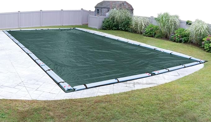 Robelle 25 x 45 ft Commercial Teal Winter Pool Cover for Inground Pools, 5 ft Overlap (30 x 50 ft Cover Size), Solid 12 x 12 Scrim, 3.7 oz/yd2, 18-Year Warranty, Style: 392545RA