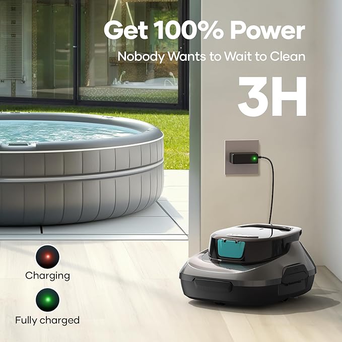 AIPER Scuba SE Cordless Pool Cleaner with 90-Min Runtime, Smart Self-Parking, Lightweight, Pool Vacuum for Above Ground Pools up to 860 Sq.ft
