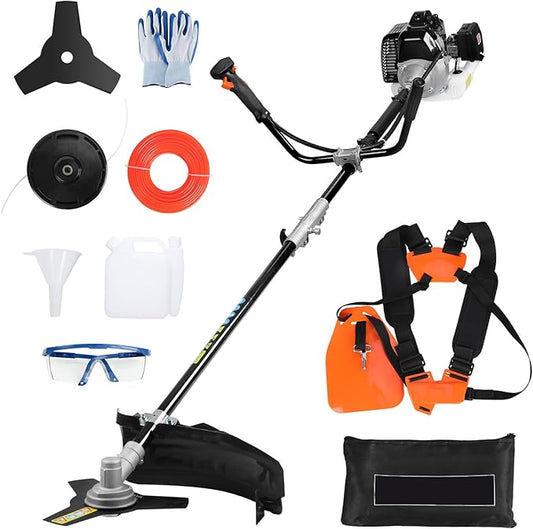 52CC Gas Lawn Mower - Powerful 2-Stroke Yard Trimmer, Durable Gas-Powered Brush Cutter, for Gardening Enthusiasts, DIY Backyard Tool
