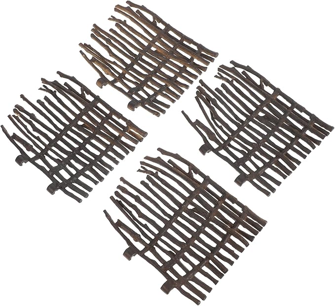 4PCS Miniature Garden Fence Fairy Garden Accessories for Dollhouse DIY Landscape Decoration Lightweight and Portable for Architectural Models and Scenic Designs
