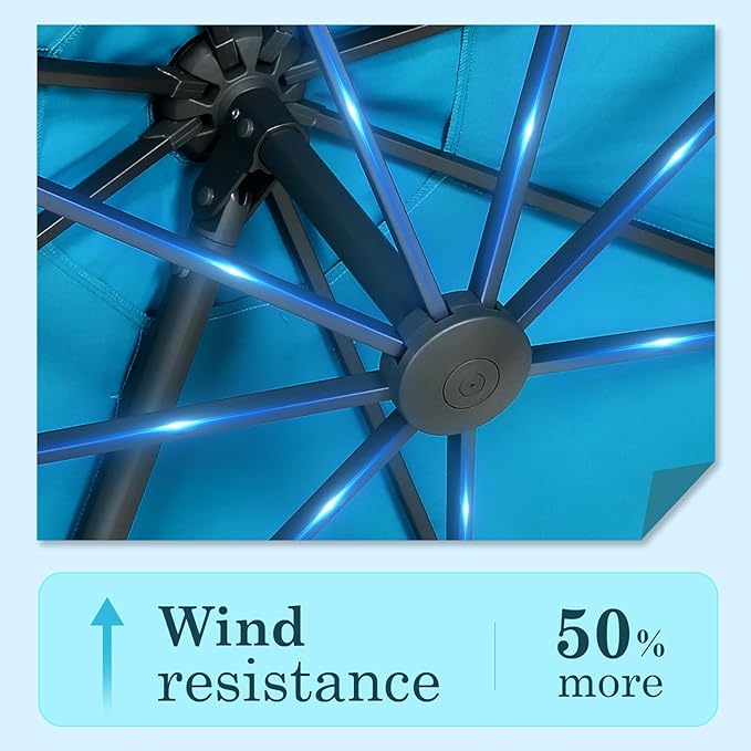 HOTIME10ft Large Cantilever Patio Umbrellas - Upgrade and Intensify - with 360 Rotation and 5 Angles Adjustment - Aluminum Offset Pool Umbrella Square Outdoor Umbrella for Patio Garden Deck Pool