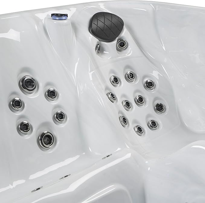 Amplified 100-Jet 6-Person Lounger Spa with Bluetooth Stereo and 3 Pumps by Essential Hot Tubs