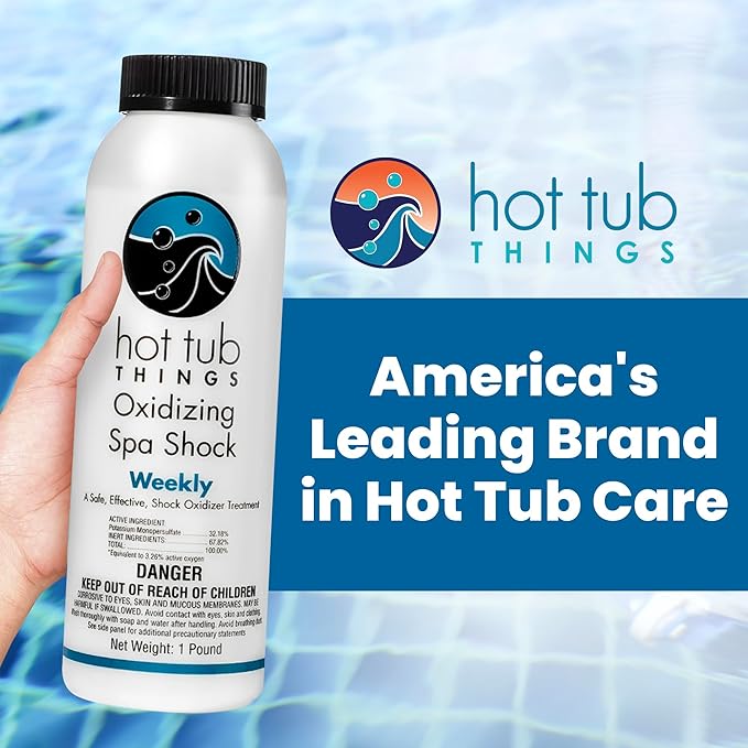 Oxidizing Spa Shock, Clears Cloudy Water, Eliminates Odors, Improves Freshness, Prevents Organic Residue Buildup, Water Treatment for Swimming Pools, Home Spas, & Hot Tubs, 1 lb