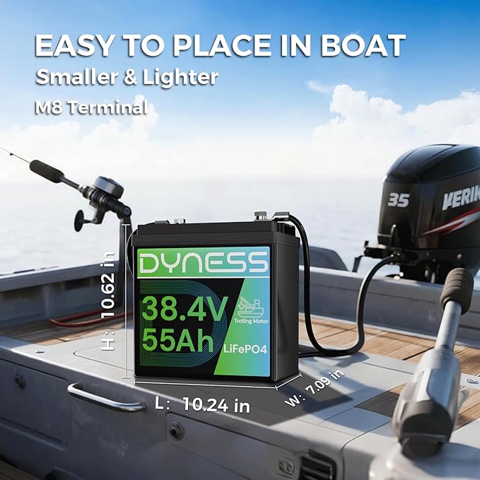 36V 55Ah Trolling Motor Low-Temp Protection LiFePO4 Battery Buit in 150A BMS, Deep Cycle GC2 Lithium Iron Phosphate Battery Perfect for 36V Trolling Motors, Marine, Boat, Home Energy