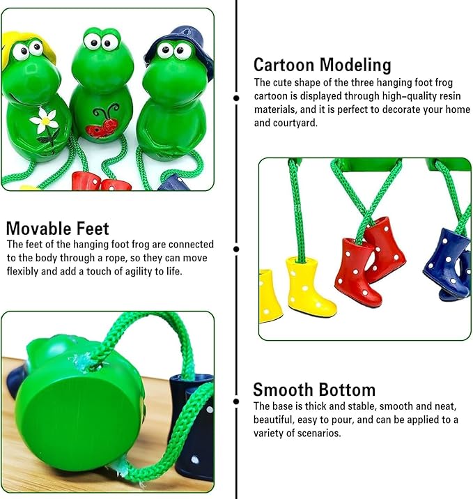 Cute Frog Garden Decor for Outside, Funny Resin Garden Statues Yard Decoration Outdoor, Unique Frog/Rabbit/Monkeys Art Figurines for Patio Lawn House (Frogs a)