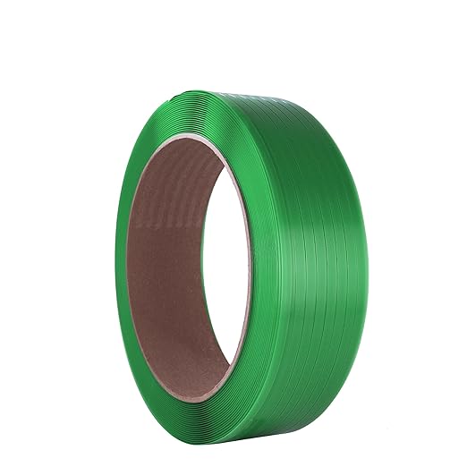 5/8"（16mm） Wide Green and 3800 feet Polyester Strapping Coil,1450 Pound Break Strength.