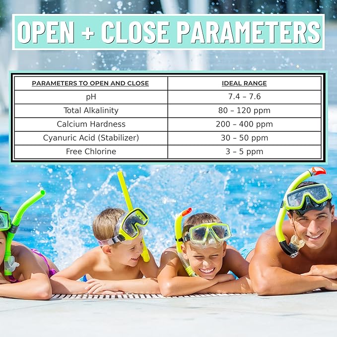 Pool Winter + Spring All-in-One Combo - Pool Closing Kit for Above Ground & Inground Pools, Spring Pool Opening Kit, Pool Winterizing Kit, Pool Chemicals 1 Gallon
