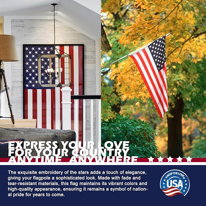 American Flag 6x10 FT for Outdoor - All-Weather Heavy Duty Durable USA Flag - Fade Resistant Outside Banner Flag (6X10 FT)