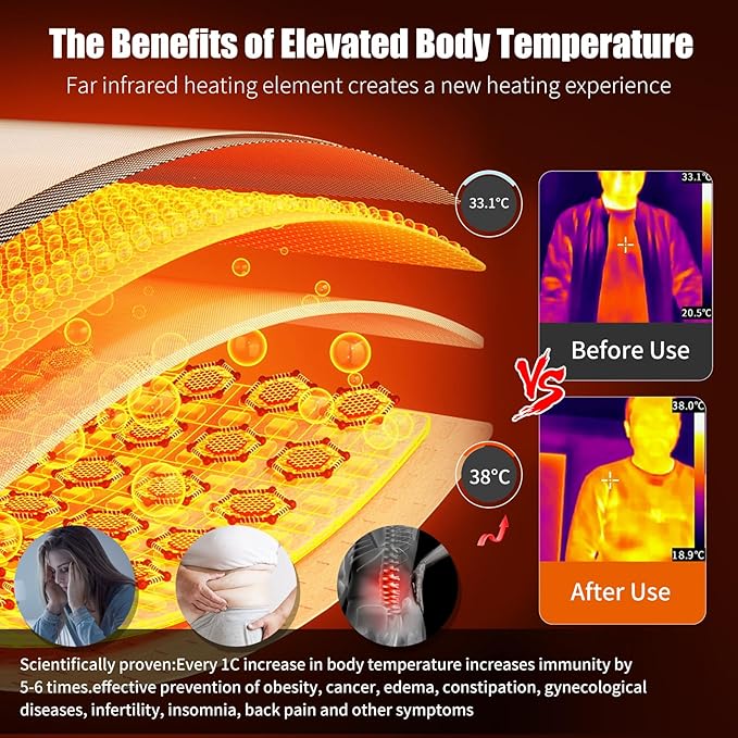 Sauna Far Infrared Sauna at Home 800W Indoor Sauna Room for 1 Person, Dry Sauna with Low EMF