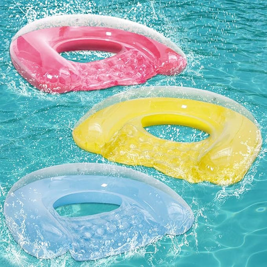 3 Pack Pool Floats Adult, PuppyuWill Minimalist Design Pool Chair Float, 46"X36" Mood-Boosting Colors, Drifter, Chair, Hammock 3-in-1 Inflatable Pool Toys for Pool Party, Lake, River, Sea, Outdoor
