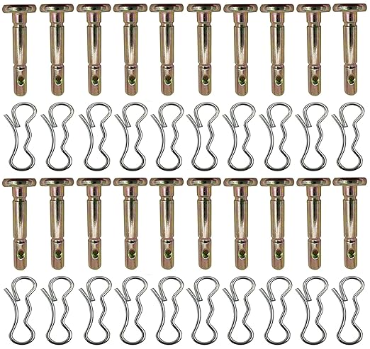 20 Pcs Brass 6.35mm x 44.45mm Straight Pins for Snow Thrower Replacement Parts