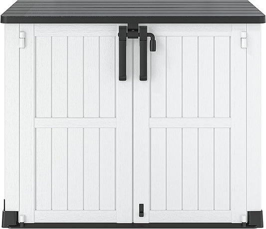 NUNU LAB Outdoor Storage Cabinet 36 Cu.Ft Garden Storage Shed Waterproof Lockable for Garden Hoses, Generator, and Lawn Mower