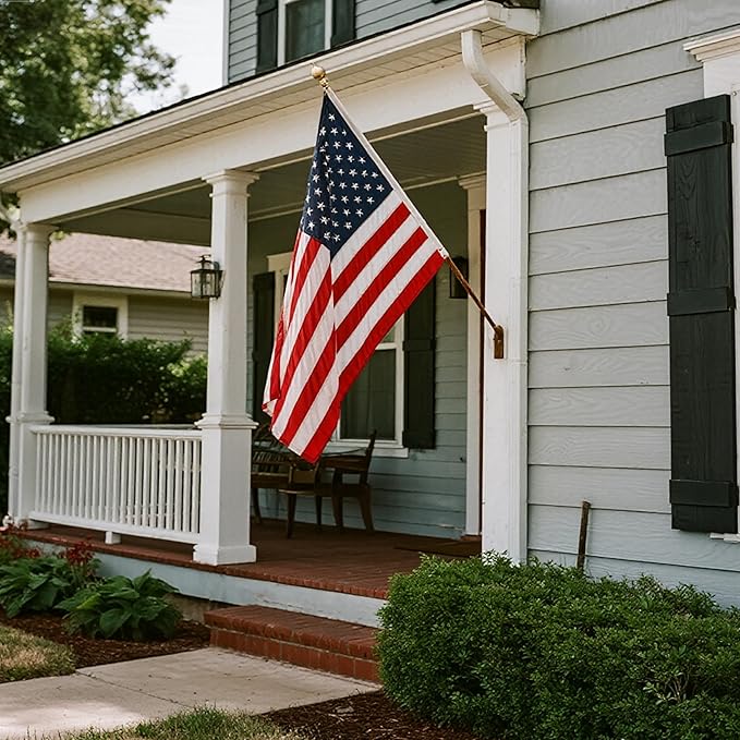 american flag 4x6ft, Heavy Duty Polyester USA Flag Outdoor with Embroidered Stars, Sewn Stripes,Brass Grommets for Indoor, Outdoor, All Weather