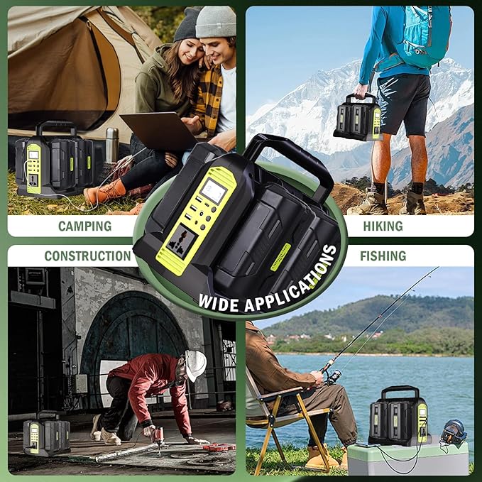 350W Power Inverter for Ryobi 40V Li-ion Battery, OP401 4-Port 40V to 120V Pure Sine Wave Inverter with LED Light, 3 USB-A Port, 1 USB-C Port, 1 DC Port, Power Station for Camping Emergency(Tool Only)