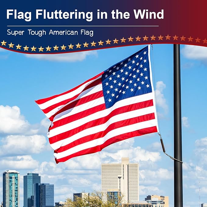 US Flag3x5Ft,America Flag for Outside 3x5,3x5 American Flags Outdoor Heavy Duty,Embroidered US Flags,United States Flag for High Wind Outdoor with Embroidered Stars and Brass Grommets