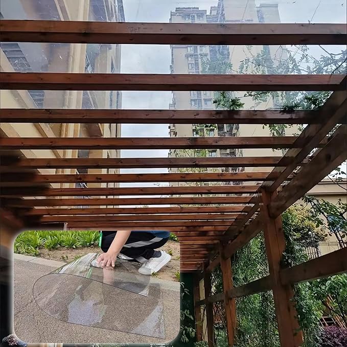 2mm Polycarbonate Sheet,Polycarbonate Greenhouse Panels,Roofing Transparent Insulation Daylighting Panels,Strong and not Easily Deformed,for Greenhouse Sheds Roofs,Carports.(Clear,2X 29.5ft)