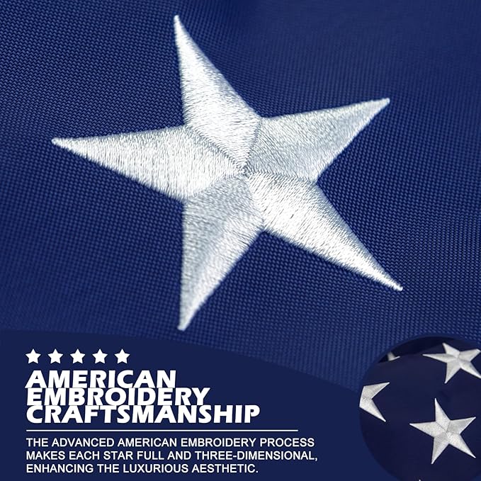 American Flag 5x8 FT for Outdoor - All-Weather Heavy Duty Durable USA Flag - Fade Resistant Outside Banner Flag (5X8 FT)