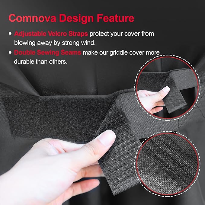 Comnova Grill Cover for Traeger Timberline 1300 - Premium Wood Pellet Smoker Cover for Traeger Waterproof & Heavy Duty, 600D Pellet BBQ Cover Accessory for Treager Timberline 1300 Grills (BAC360)
