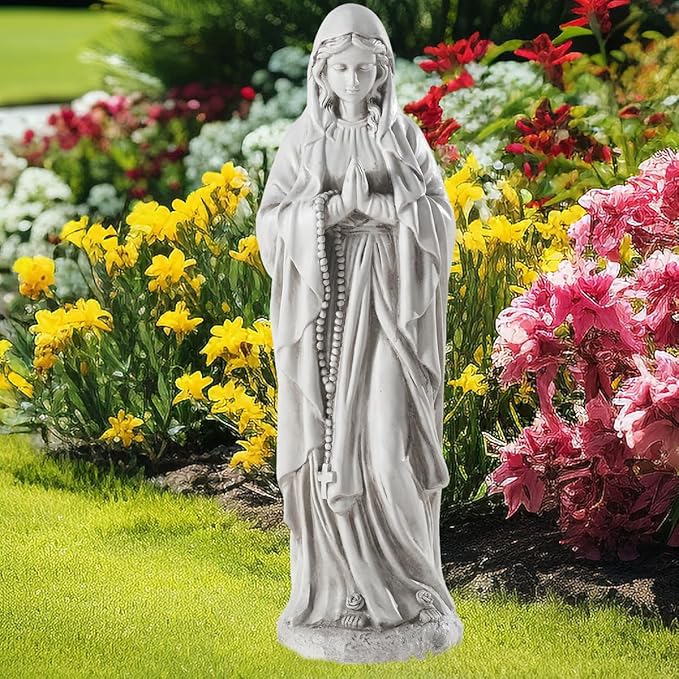 Virgin Mary Statue Outdoor, Religious Garden Statue, Blessed Mother Outdoor Statue, Large Outdoor Garden Statues Home Yard Patio Lawn Hallway