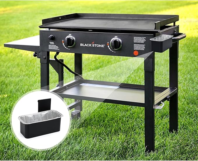 Stanbroil Grease Drip Pan with 10-Pack Disposable Foil Liners, Compatible with Earlier Versions of The Blackstone 28"and 36" Griddle