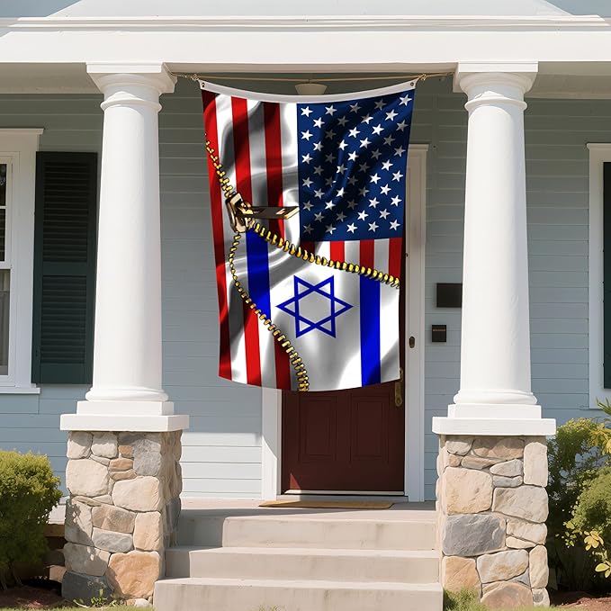 Vintage American America Usa Israel Israeli Flags For Outside Yard 3x5 Ft Double Sided Printed 100d Polyester Lightweight Garden Welcome Outdoor Banner Brass Grommets