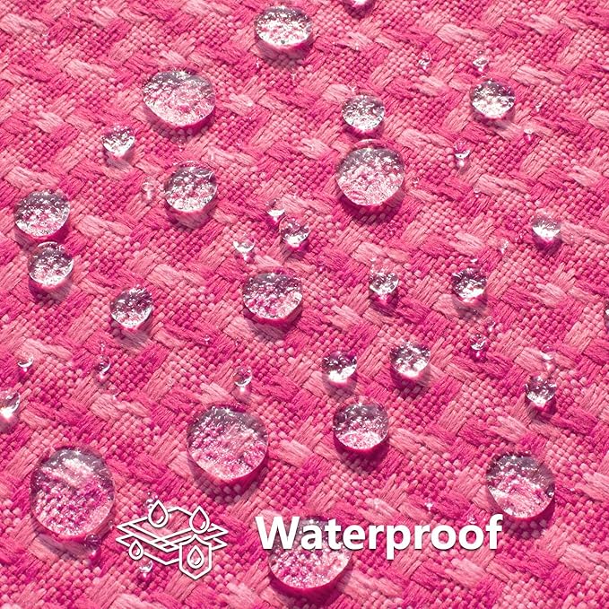 Kevin Textile Outdoor Waterproof Throw Pillow Covers Pack of 2 Valentines Day Decorative Cushion Covers for Garden Patio Tent Balcony Bench Couch Sofa 20x20 Inch, Hot Pink