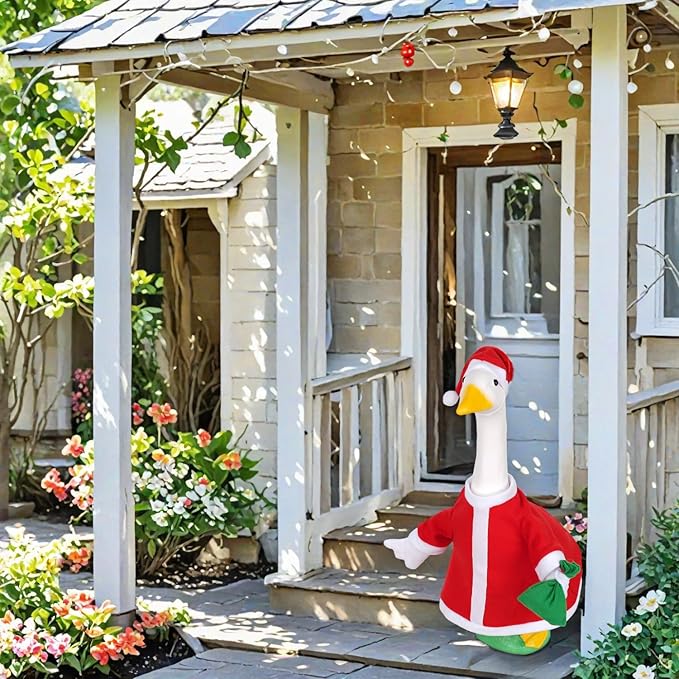 8 Sets Seasonal Holiday Porch Goose Outfits Summer Outfits Fall Halloween Christmas Birthday All Seasons Garden Goose Clothes for 23" Cement Statue Lawn Patio Outdoor Decoration(Classic Style)