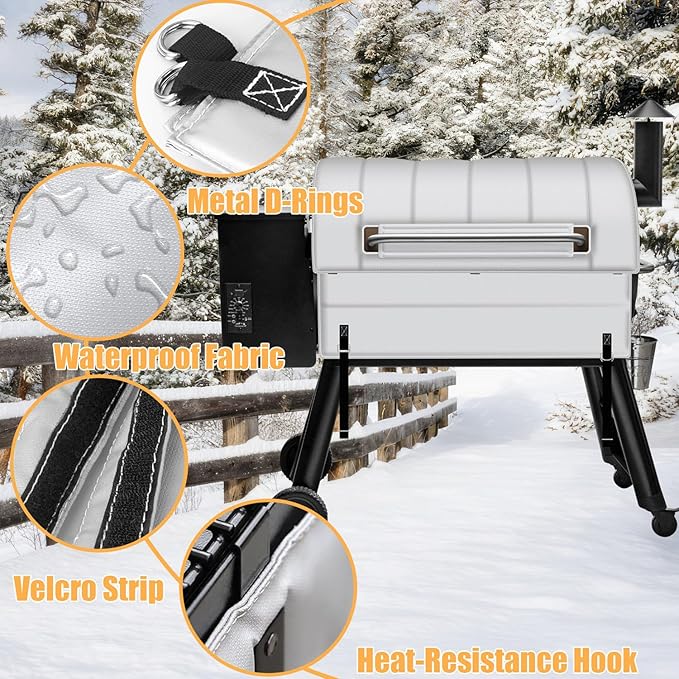 Grill Blanket for Traeger pro 34 Series, Traeger 34, Texas Grill Models,Thermal Insulated Blanket Warmer Compatible with BAC 628, BAC10206, Ideal for Outdoor Grilling