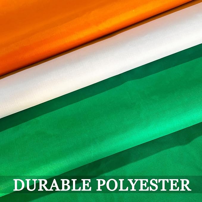Double Sided Irish Flag 4x6 Outdoor Heavy Duty- 3Ply 240D 4 Rows Stitched- Ireland 4x6 Flag- UV Fade Resistant With Canvas Header & 2 Brass Grommets