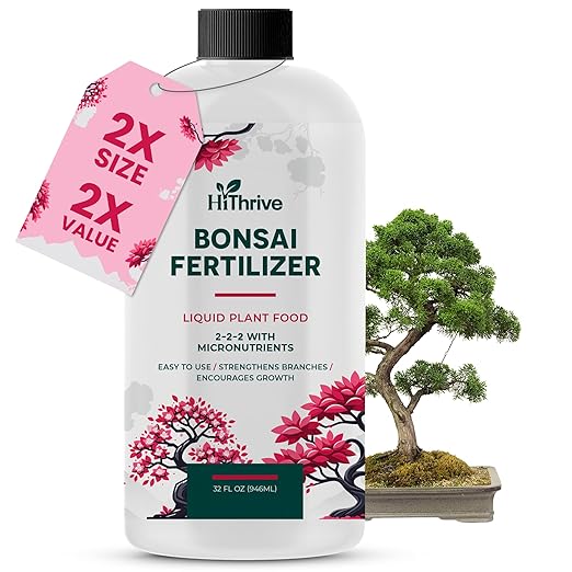 32oz Bonsai Tree Live Liquid Plant Food - Makes 64 Gallons of Bonsai Fertilizer Liquid, Premium Macronutrient Formula Enriched with Micronutrients for Healthy Roots, Branching & Foliage
