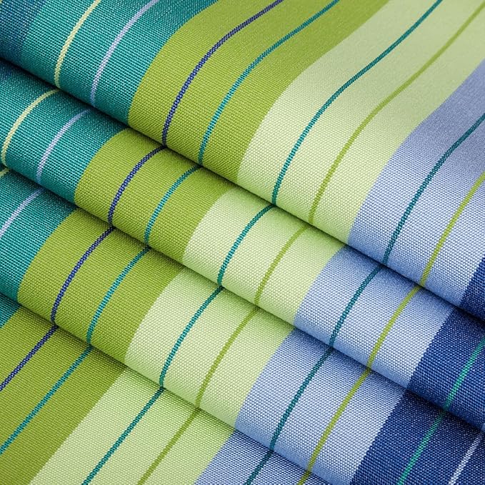 RSH DECOR: Sunbrella Pillow Covers Set of 4 | Covers Only - 26" x 16" | Outdoor Lumbar Pillow Covers Crafted with Sunbrella Performance Fabric | Seville Seaside