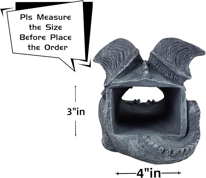 Gargoyle Statues Garden Decoration, Resin Statue Outdoor Decor, Animal Downspout Diverter, Decorative Gutter Extension, 3"4" Downspout Extender Diverter Splash Block