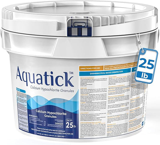Pro-Grade Chlorine Pool Shock, 68% Cal-Hypo Granular Sanitizer, Prevents Bacteria & Algae, Restores Crystal Clear Water - Shock Treatment, Swimming Pool Chemical - 25Lb