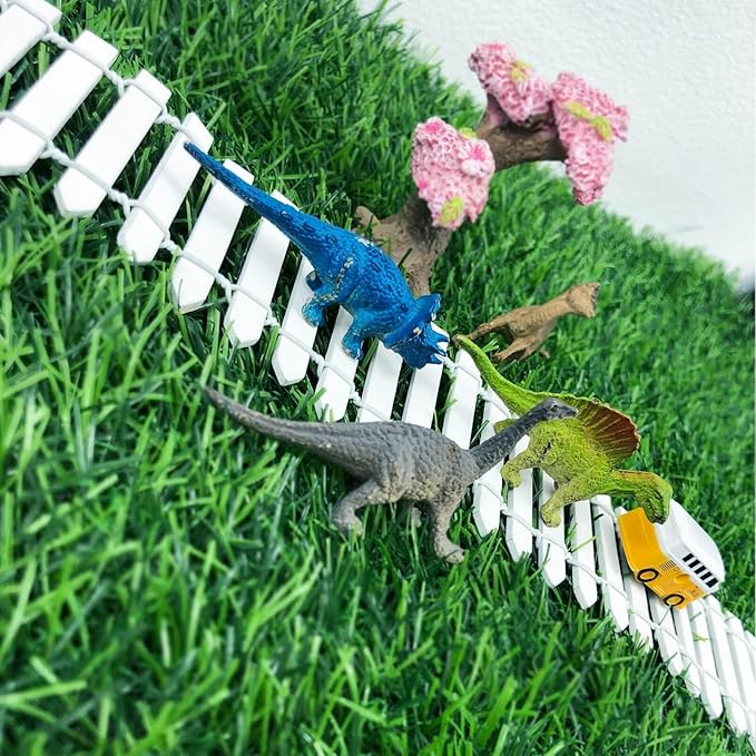 Miniature Fairy Garden Fence 35 Inches,Fairy Garden Accessories Outdoor Wood Picket Fence,DIY Flowerpot Decoration, Miniature Garden Decoration