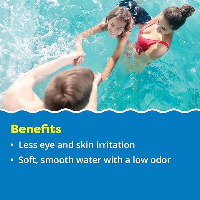 In The Swim 1 Inch Bromine Plus Tablet Sanitizer for Spas, Hot Tubs, or Swimming Pools - Pre-Stabilized, Low Odor, Chlorine Alternative - 8 Pounds