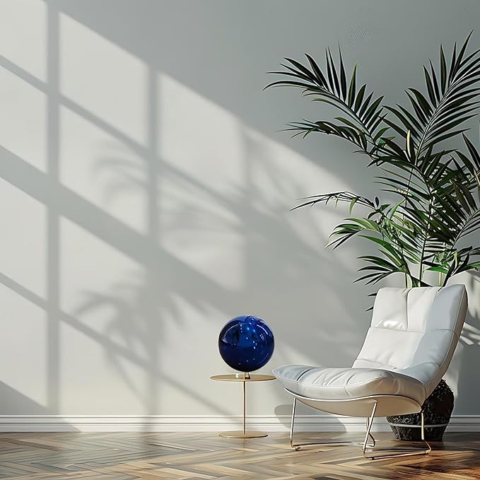 Gazing Ball Stainless Steel Gazing Globe Mirror Reflective Garden Sphere Floating Pond Balls Gazing Ball Shiny Home Outdoor Ornament (Blue, 10 inch)
