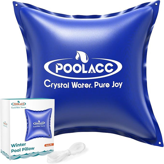 Pool Pillows for Above Ground Pools Winterizing, Extra Durable Cold-Resistant Inflatable PVC Air Pillow for Swimming Pool Winter Protection, Winter Pool Closing Kit Ice Equalizer (4’ X 4’)