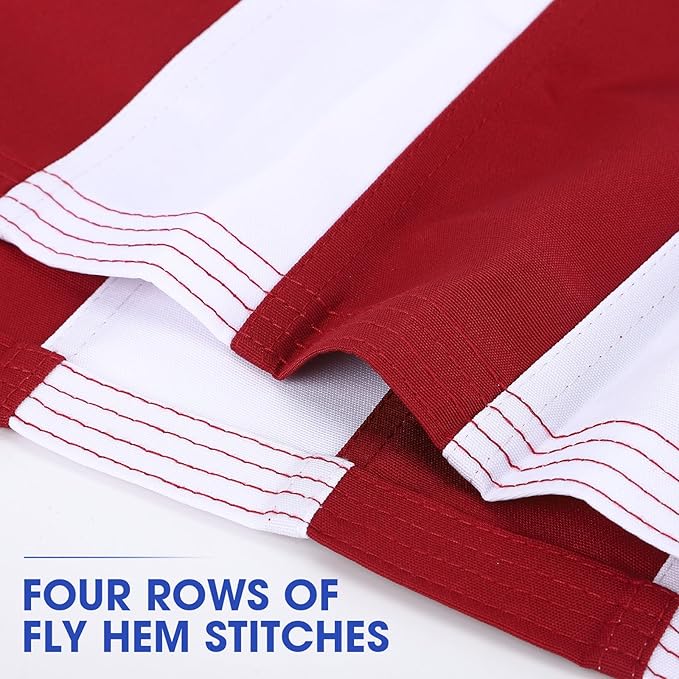 American Flag 4x6 FT,Weatherproof Heavy Duty Polyester Canvas Flags Ultra Durable Tear-Resistant, Deluxe Embroidered Stars & Sewn Stripes, Perfect for Outdoor Use with Brass Grommets