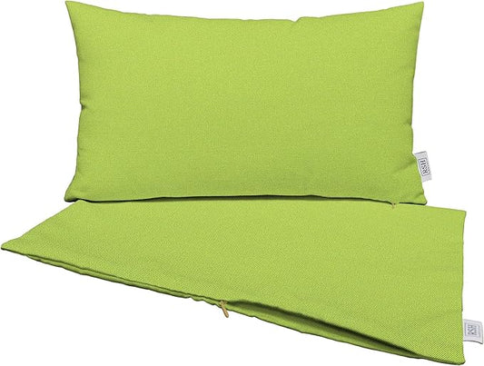 RSH DECOR: Sunbrella Pillow Covers Set of 2 | Covers Only - 20" x 12" | Outdoor Lumbar Pillow Covers Crafted with Sunbrella Performance Fabric | Canvas Macaw