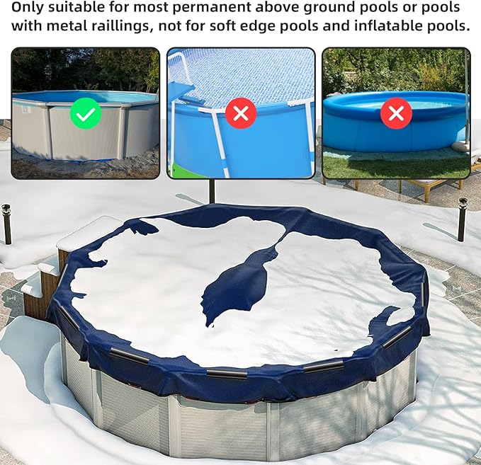 72 PCS Cover Clip for Pool Securing Winter Pool Cover Clips for Above Ground Pools-2 Shapes Pool Cover Clamps 4.7 inch Wind Guard Clips Securing Cover Clip for Pool with Metal Railing