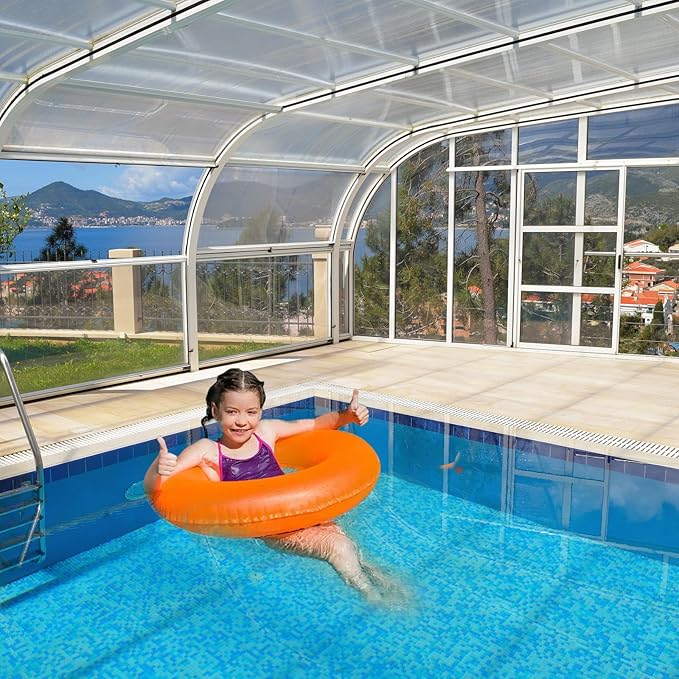 6 Pcs Polycarbonate Greenhouse Panels Polycarbonate Sheets Twin-Wall Roof Panels Waterproof UV Protected Clear Corrugated Plastic Roofing for Greenhouse Replacement(4' x 2' x 0.24'')