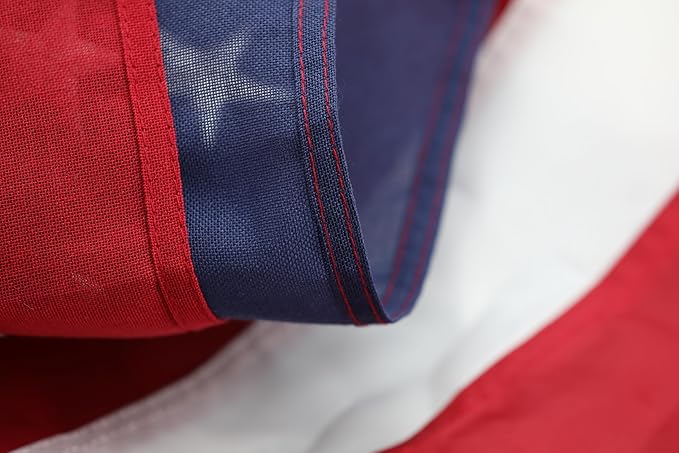 Spun Polyester American Flags for Outside 3x5 Ft; American Flags 3x5 Outdoor Heavy Duty. Durable US flags with Premium Embroidered Stars, Sewn Stripes, Brass Grommets, and Vibrant Colors.