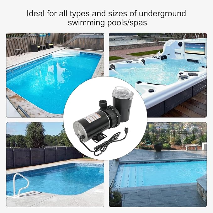 Pool Pumps Above Ground 1.5 motor HP W3SP1580X15 Power Flo LX Single Speed Swimming Pools Pump 115V,11.2A,60HZ,3450RPM for In-Ground Pool and Spa