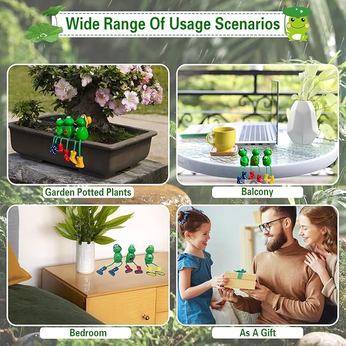 Cute Frog Garden Decor for Outside, Funny Resin Garden Statues Yard Decoration Outdoor, Unique Frog/Rabbit/Monkeys Art Figurines for Patio Lawn House (Frogs a)