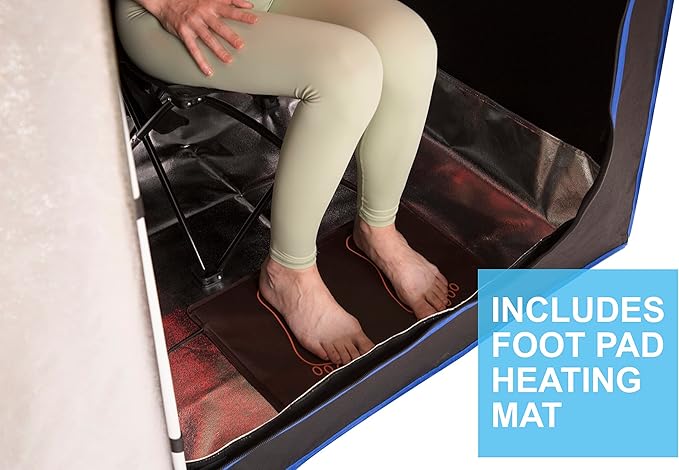 The Miracle Sauna - Full-Size Portable Far Infrared Sauna with Side Panels, Heated Floor Mat, and Portable Chair - Experience Personal Portable Spa for Complete Relaxation.